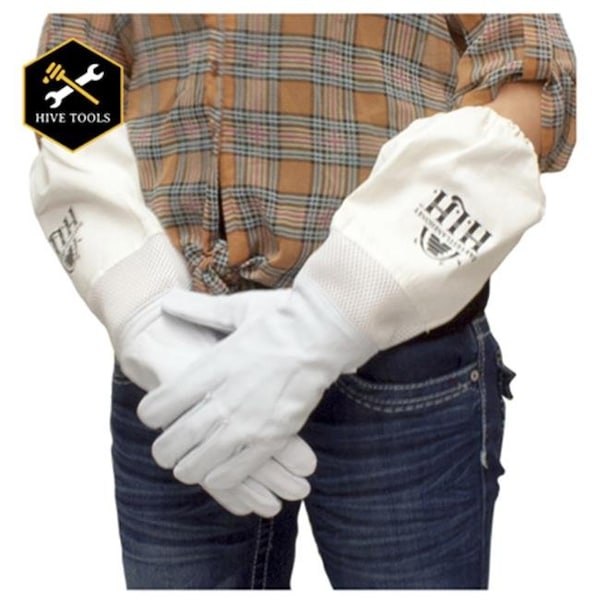 Harvest Lane Honey CLOTHGS-103 Goat Skin Beekeeping Gloves; Small 202545 - main
